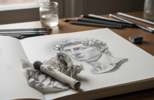 Comparing Blending Stumps and Tissue for Pencil Shading Results