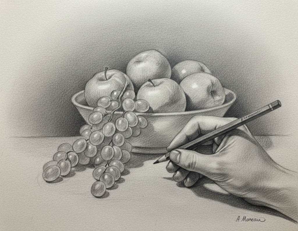 Combining Hard and Soft Edges to Strengthen Realistic Pencil Drawings